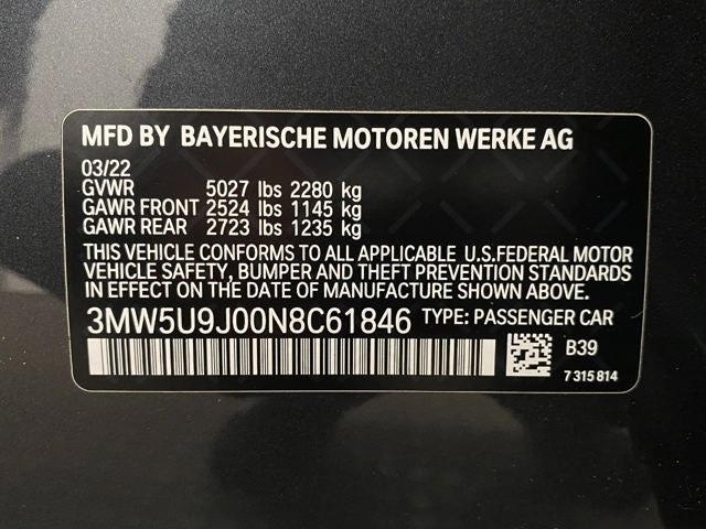 2022 BMW 340i M340i xDrive Sedan North America