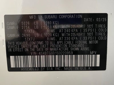 2025 Subaru Outback Wilderness AWD