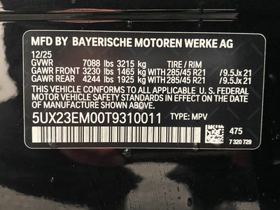 2026 BMW X7 xDrive40i Sports Activity Vehicle