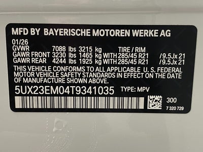 2026 BMW X7 xDrive40i Sports Activity Vehicle