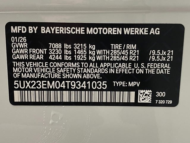 2026 BMW X7 xDrive40i Sports Activity Vehicle