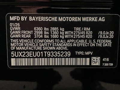 2026 BMW X5 xDrive40i Sports Activity Vehicle