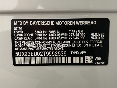 2026 BMW X5 xDrive40i Sports Activity Vehicle