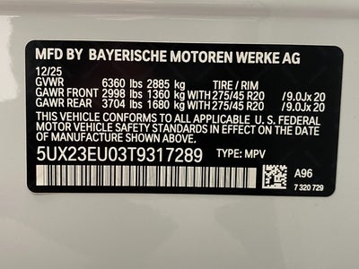 2026 BMW X5 xDrive40i Sports Activity Vehicle