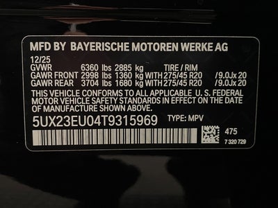 2026 BMW X5 xDrive40i Sports Activity Vehicle