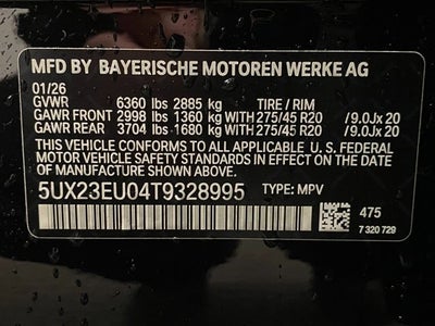 2026 BMW X5 xDrive40i Sports Activity Vehicle