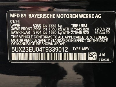 2026 BMW X5 xDrive40i Sports Activity Vehicle