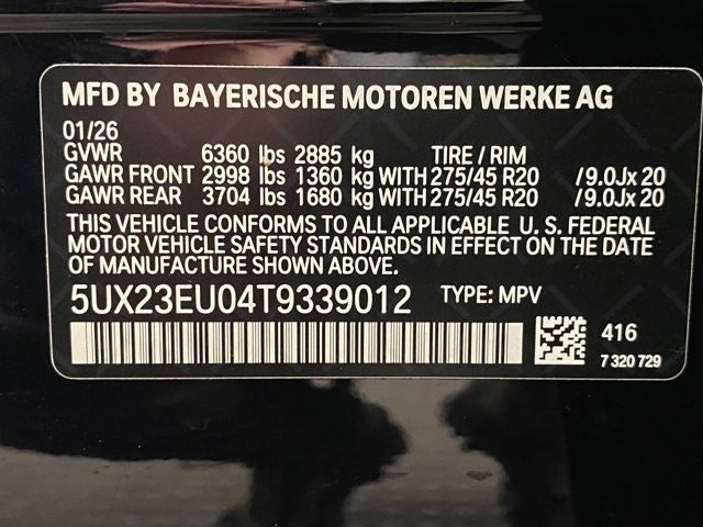 2026 BMW X5 xDrive40i Sports Activity Vehicle