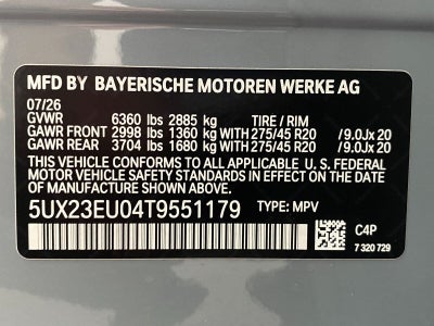 2026 BMW X5 xDrive40i Sports Activity Vehicle