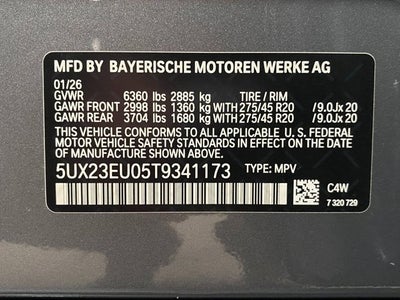 2026 BMW X5 xDrive40i Sports Activity Vehicle