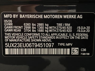2026 BMW X5 xDrive40i Sports Activity Vehicle