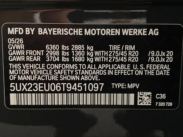 2026 BMW X5 xDrive40i Sports Activity Vehicle