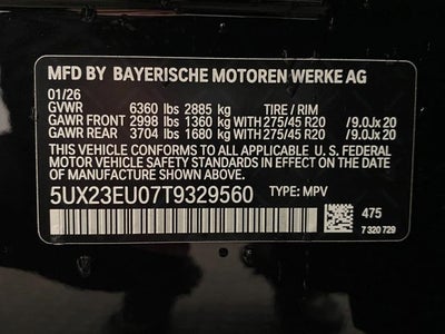 2026 BMW X5 xDrive40i Sports Activity Vehicle