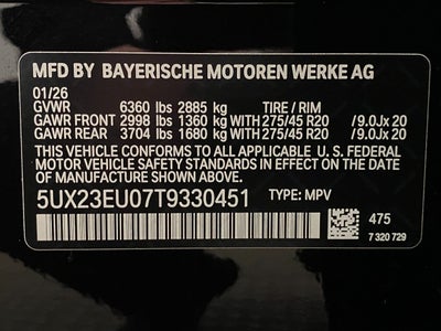 2026 BMW X5 xDrive40i Sports Activity Vehicle