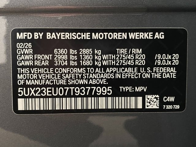 2026 BMW X5 xDrive40i Sports Activity Vehicle