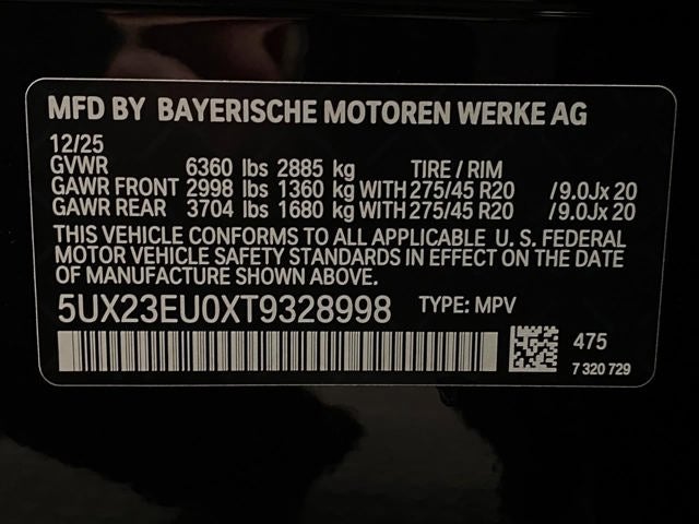 2026 BMW X5 xDrive40i Sports Activity Vehicle