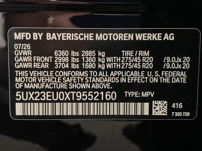2026 BMW X5 xDrive40i Sports Activity Vehicle