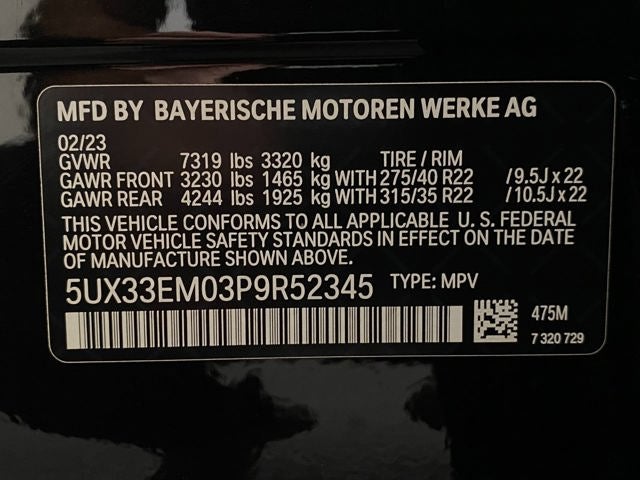 2023 BMW X7 M60i Sports Activity Vehicle