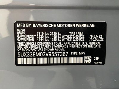 2027 BMW X7 M60i Sports Activity Vehicle