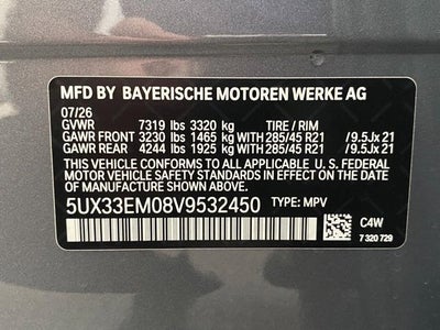 2027 BMW X7 M60i Sports Activity Vehicle