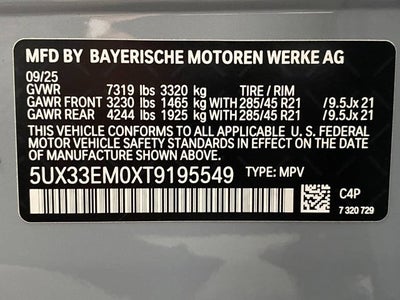 2026 BMW X7 M60i Sports Activity Vehicle