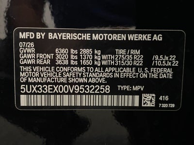 2027 BMW X6 xDrive40i Sports Activity Coupe