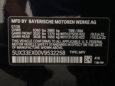 2027 BMW X6 xDrive40i Sports Activity Coupe