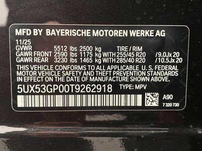 2026 BMW X3 30 xDrive Sports Activity Vehicle