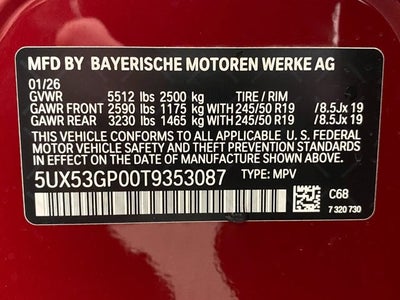 2026 BMW X3 30 xDrive Sports Activity Vehicle