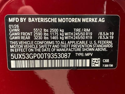 2026 BMW X3 30 xDrive Sports Activity Vehicle