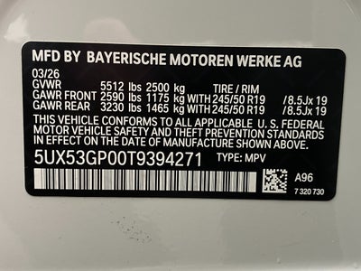 2026 BMW X3 30 xDrive Sports Activity Vehicle