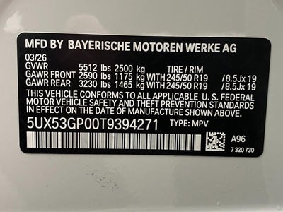 2026 BMW X3 30 xDrive Sports Activity Vehicle