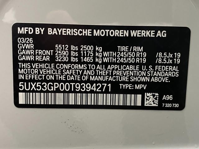 2026 BMW X3 30 xDrive Sports Activity Vehicle