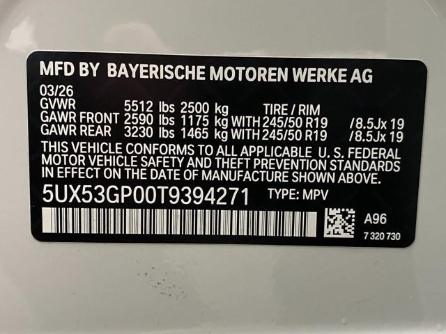 2026 BMW X3 30 xDrive Sports Activity Vehicle