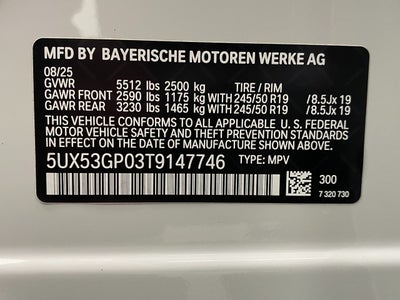 2026 BMW X3 30 xDrive Sports Activity Vehicle