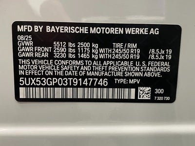 2026 BMW X3 30 xDrive Sports Activity Vehicle