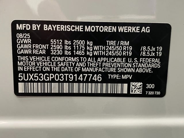 2026 BMW X3 30 xDrive Sports Activity Vehicle