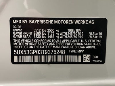 2026 BMW X3 30 xDrive Sports Activity Vehicle