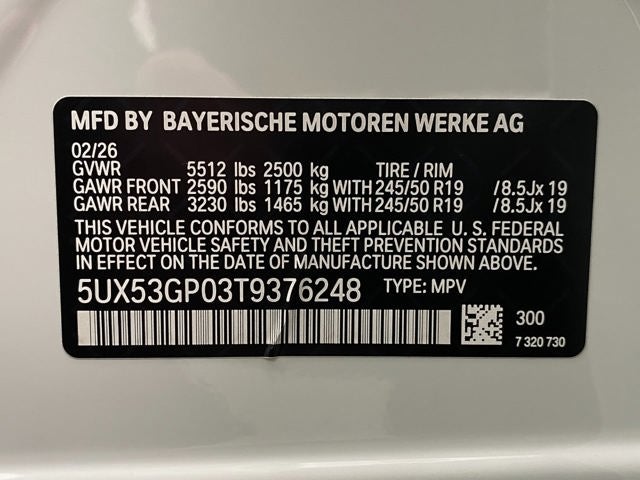 2026 BMW X3 30 xDrive Sports Activity Vehicle