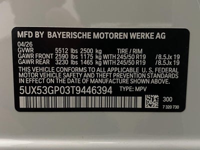 2026 BMW X3 30 xDrive Sports Activity Vehicle