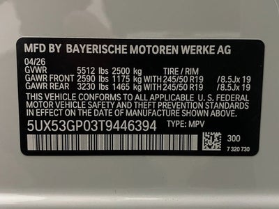 2026 BMW X3 30 xDrive Sports Activity Vehicle