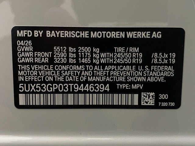 2026 BMW X3 30 xDrive Sports Activity Vehicle