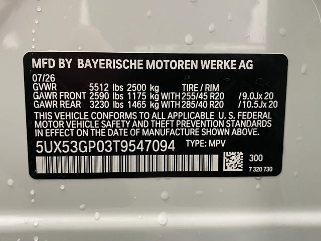 2026 BMW X3 30 xDrive Sports Activity Vehicle