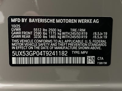 2026 BMW X3 30 xDrive Sports Activity Vehicle