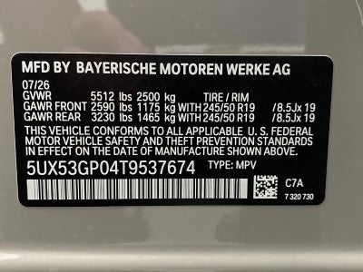 2026 BMW X3 30 xDrive Sports Activity Vehicle