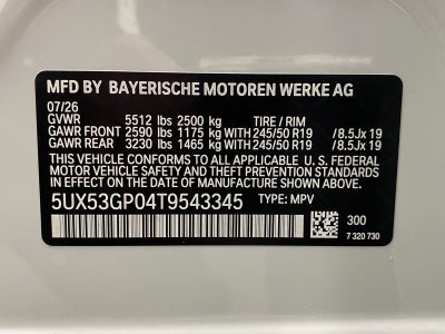 2026 BMW X3 30 xDrive Sports Activity Vehicle