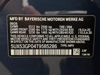 2026 BMW X3 30 xDrive Sports Activity Vehicle