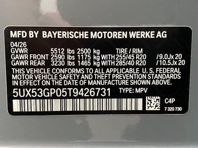 2026 BMW X3 30 xDrive Sports Activity Vehicle