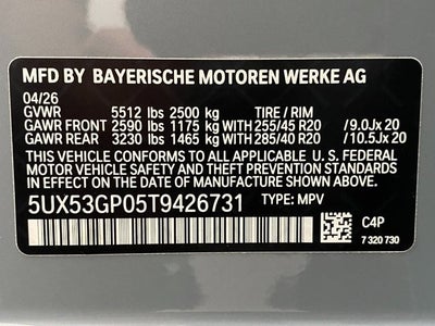 2026 BMW X3 30 xDrive Sports Activity Vehicle