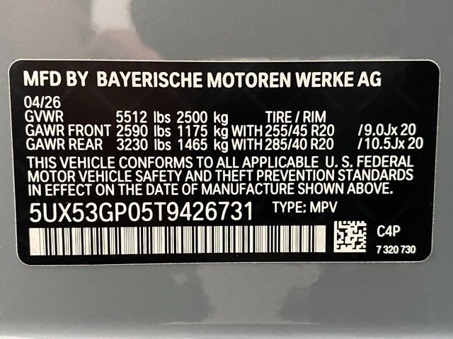 2026 BMW X3 30 xDrive Sports Activity Vehicle